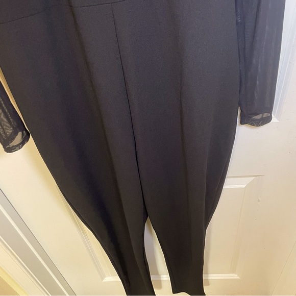 Fashion Nova Sheer Baddie Femme Fatale Jumpsuit - Black - Women 1X - Picture 3 of 7